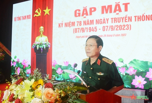Thượng tướng Nguyễn Tân Cương chủ trì buổi gặp mặt kỷ niệm 78 năm Ngày truyền thống Bộ Tổng Tham mưu 